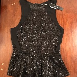 Black Sequin Top